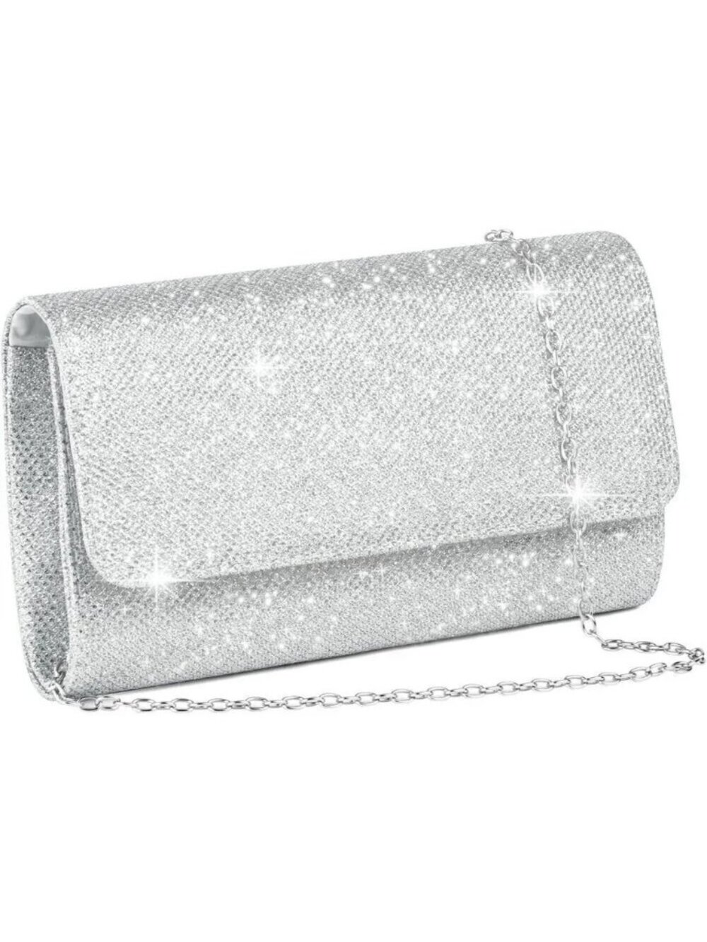 Purses Rhinestones Purse, Sparkling Envelope Evening Bag  with Detachable Chain